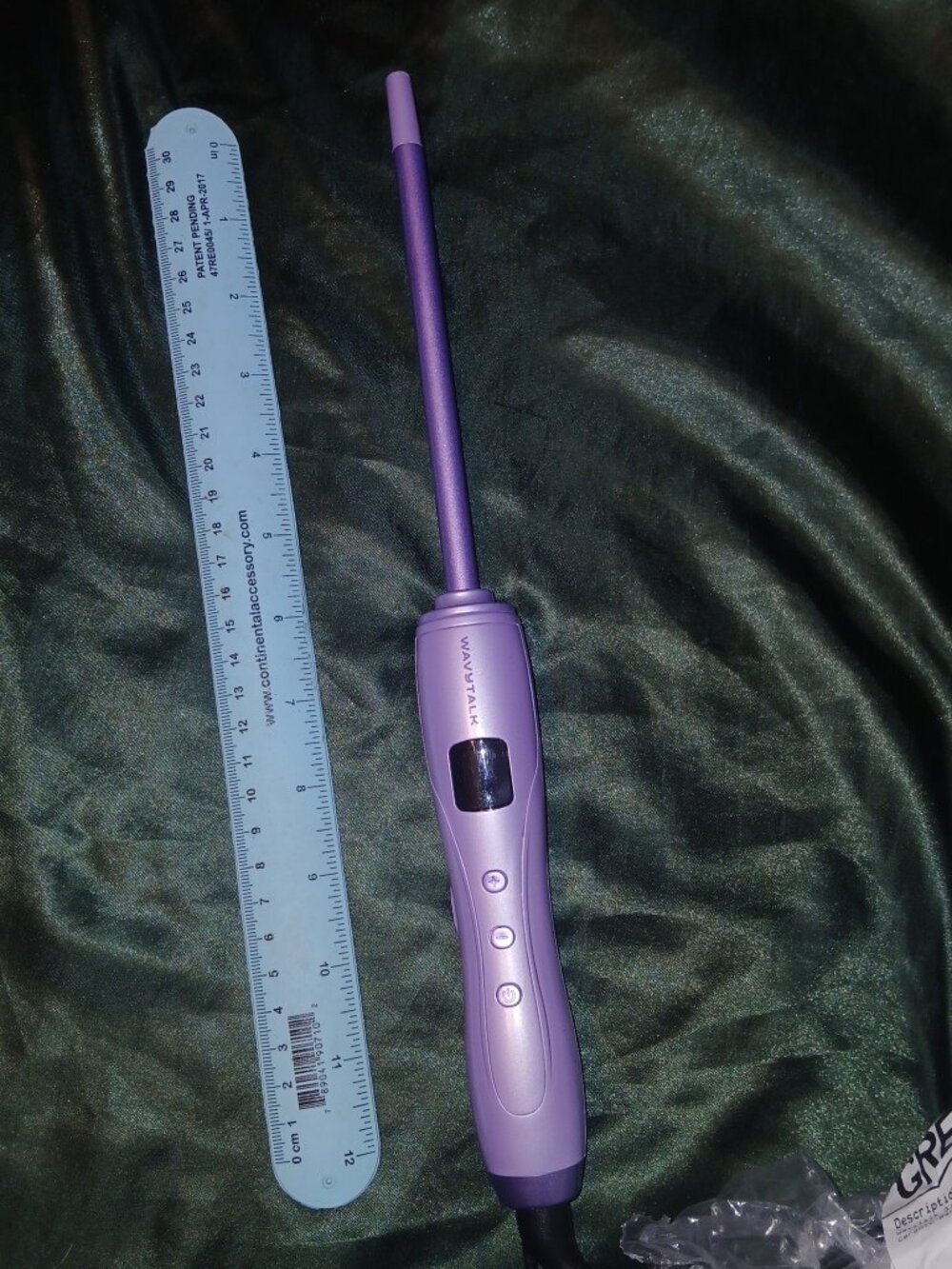 Wavytalk 3/8 Inch Slim Curling Wand Purple Ceramic LCD 260-420F